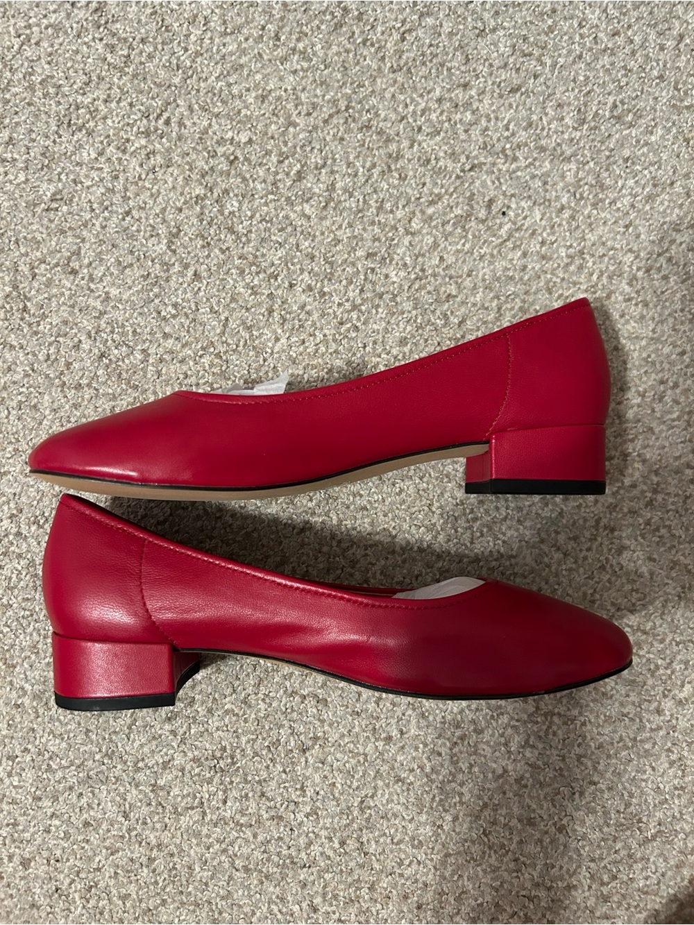 Anthropologie Cranberry Round-Toe Low Block Heel Pumps - Picture 4 of 8